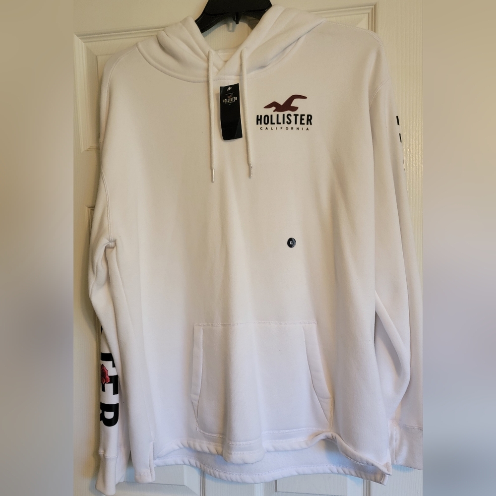 White Hollister hoodie